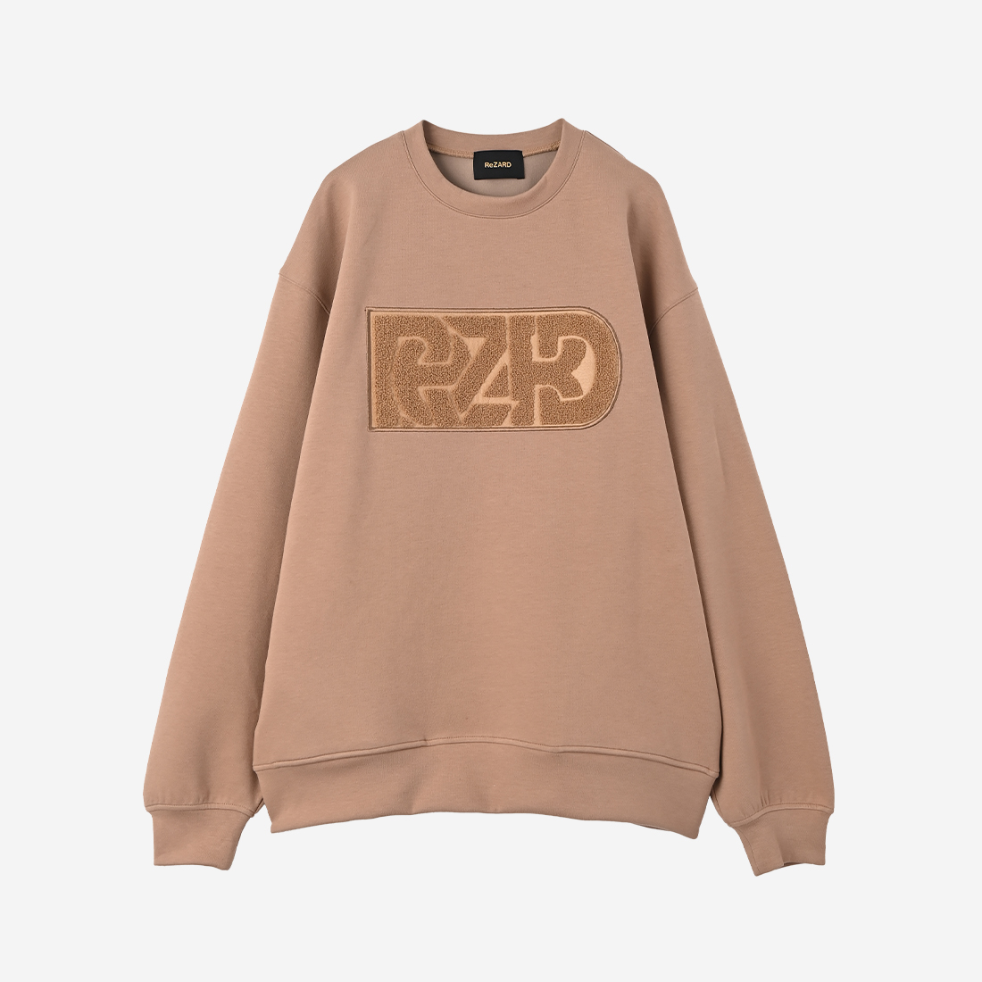 【ReZARD】Chenille Embroidery Sweat(Beige×Beige)